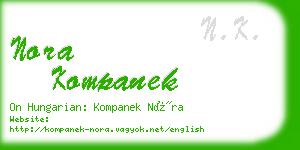 nora kompanek business card